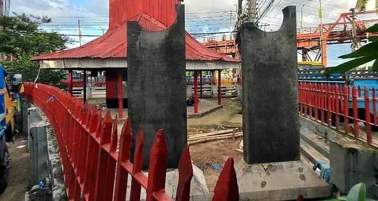 সিলেটে আলী আমজদের ঘড়িঘর থেকে সরছে জুলাই স্মৃতিস্তম...