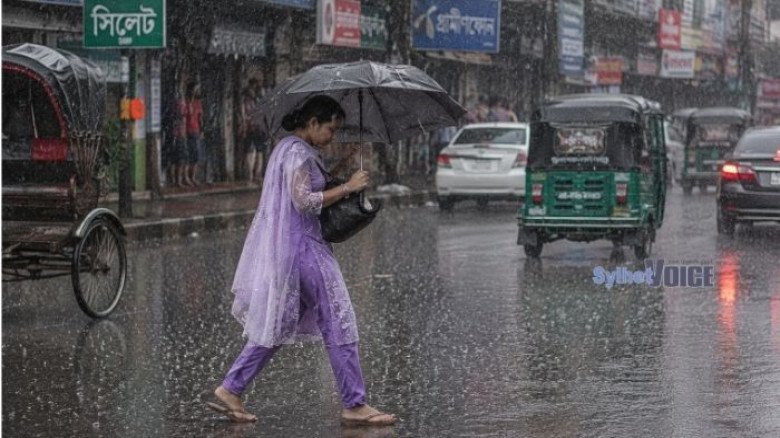সিলেটে আগামী ৩ দিন মাঝারি থেকে ভারী বৃষ্