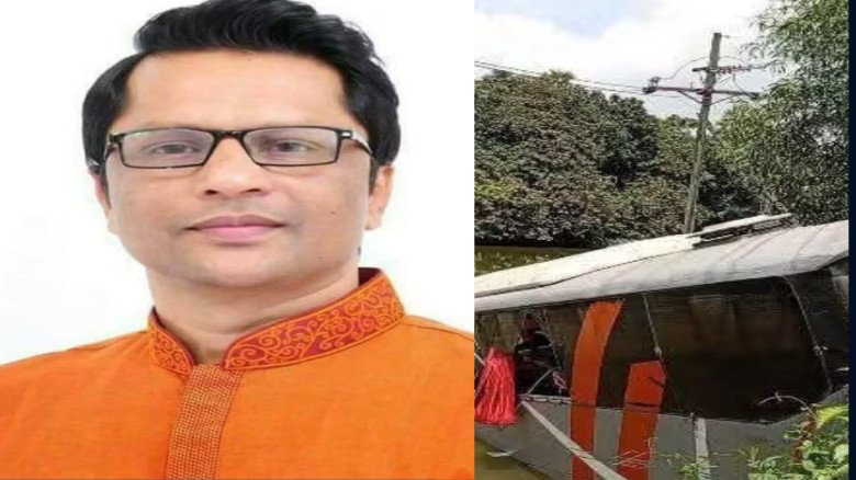 ঢাকাগামী বাসে ট্রাকের ধাক্কা: অল্পের জন্