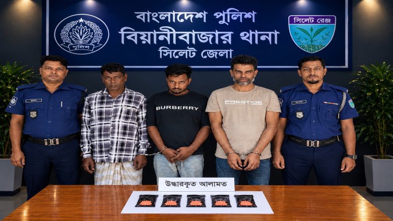 বিয়ানীবাজারে ১ হাজার পিস ইয়াবাসহ ৩ মাদ