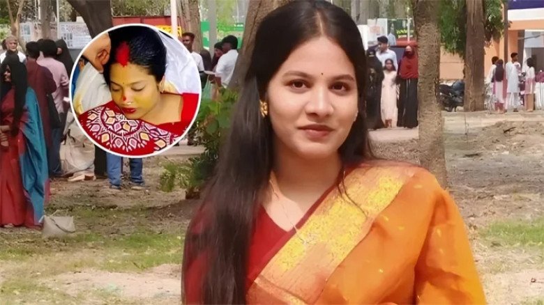 নিথর দেহে সিঁদুর পরিয়ে স্ত্রীর মর্যাদা দ