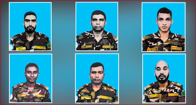 সুদানে নিহত ৬ শান্তিরক্ষী সেনার জা/না/জা সম্পন্ন...