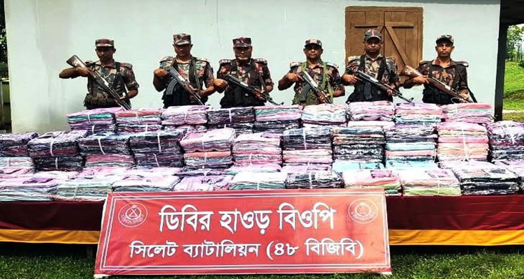সিলেটে ১ কোটি ৩৬ লাখ টাকার ভারতীয় পণ্য জব্দ