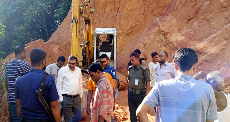 গোলাপগঞ্জ অবৈধভাবে টিলা কাটায় এক ব্যক্তিকে জরিমানা