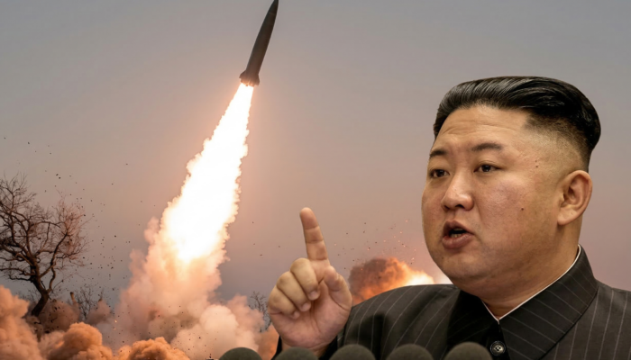 উত্তর কোরিয়ার ক্ষেপণাস্ত্র উৎক্ষেপণ এবং কিম জং উন।